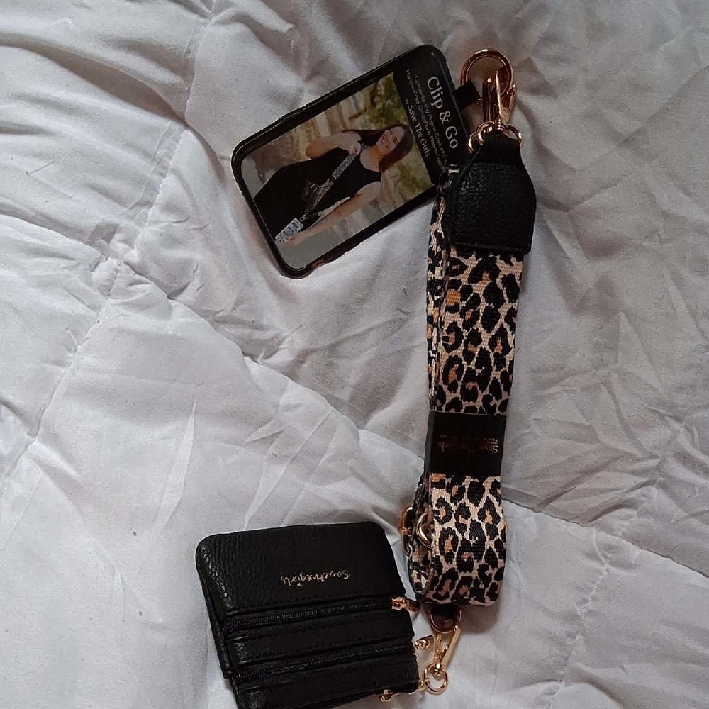Black and Leopard Crossbody Bag
